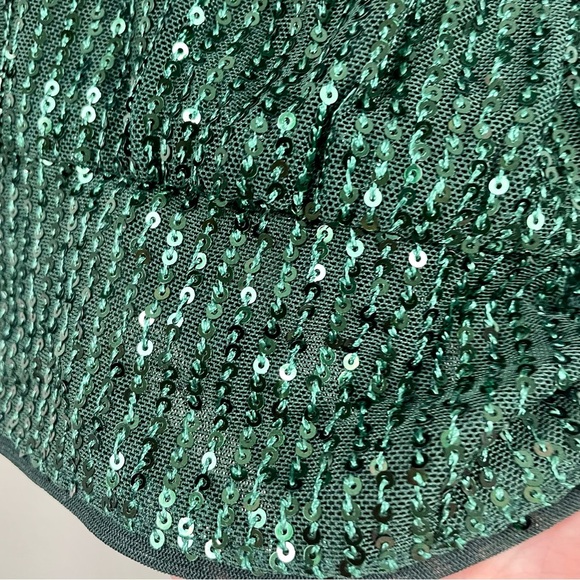 Jasambac Green Sequin Sparkly Special Occasion Top Holiday Party NYE Glam 2XL - Picture 5 of 16